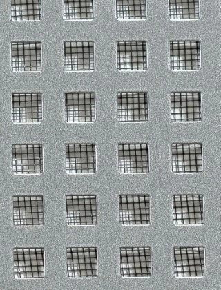Chartham pewter 2 X 1m with black backing mesh cut to size
