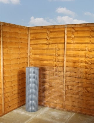 galvanised weld mesh 1 x 1 19G 3ft x 30m