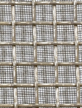 Crimped mesh 1X.665 10X10 SS3162.3 SQUAREBLACKmesh
