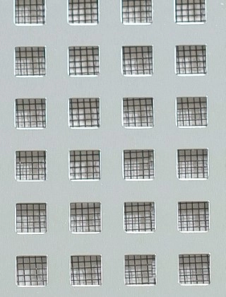 Chartham Silver anodised 2 X 1m with black backing mesh cut to size