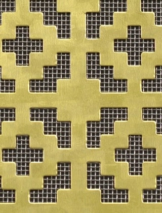 Iden brass 2 X 1m with stainless backing mesh cut to size