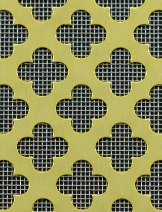 Large Club Gold anodised 1X1m with stainless backing mesh
