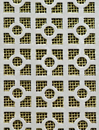 Moroccan Silver anodised 2 X 1m with brass backing mesh
