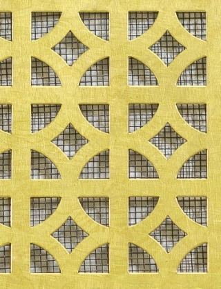 Ockley brass 1X1m with black backing mesh cut to size