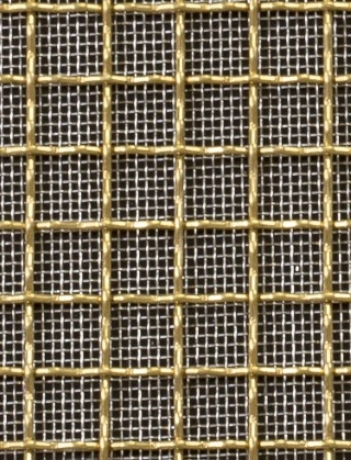 Crimped mesh 1X.665 10X10 BRASS1.5 SQUARESTAINLESS STEELmesh cut to size