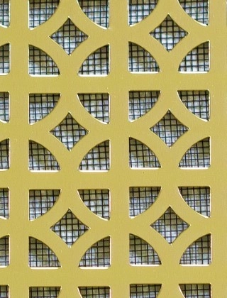 Ockley Gold anodised 1X.665m with black backing mesh cut to size