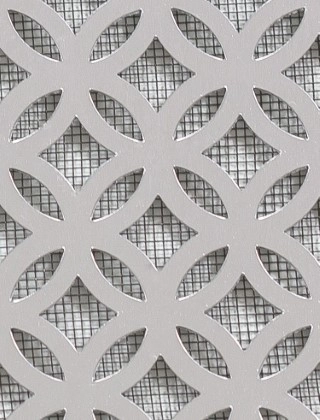 Inner Circle Silver anodised 2 X 1m with black backing mesh cut to size
