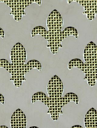 Fleur De Lys stainless 1X.665m with brass backing mesh cut to size