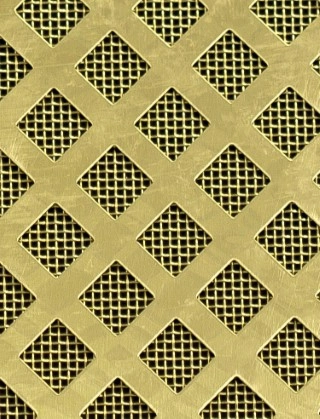 Lattice brass 2 X 1m with brass backing mesh