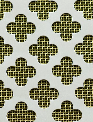 Large Club Silver anodised 2 X 1m with brass backing mesh cut to size