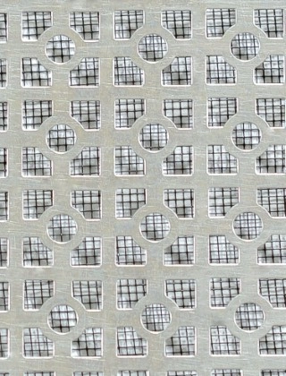 Moroccan stainless 1X.665m with black backing mesh cut to size