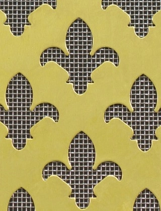 Fleur De Lys brass 1X.665m with stainless backing mesh cut to size
