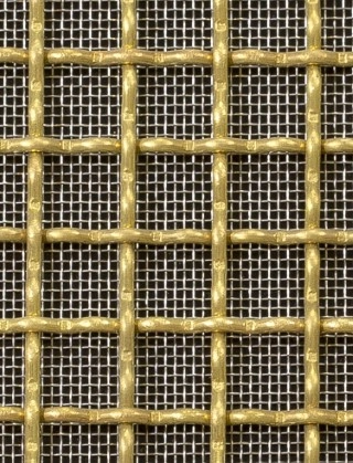 Crimped mesh 1X.665 12.5 X 12.5 BRASS2.5 SQUARESTAINLESS STEELmesh cut to size