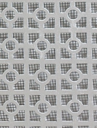 Moroccan Silver anodised 2 X 1m with black backing mesh cut to size
