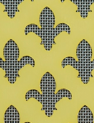 Fleur De Lys Gold anodised 2 X 1m with stainless backing mesh