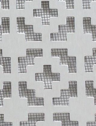 Iden Silver anodised 2 X 1m with black backing mesh cut to size