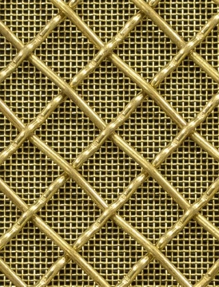 Crimped mesh 2 X 1 12.5 X 12.5 BRASS2.5 DIAMONDBRASSmesh