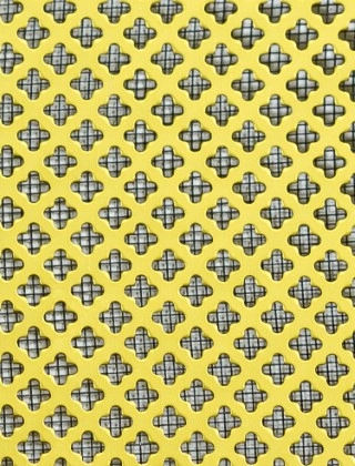 Fancy club Gold anodised 2 X 1m with black backing mesh