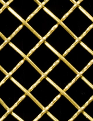Crimped mesh 2 X 1 12.5 X 12.5 BRASS2.5 DIAMONDNOmesh