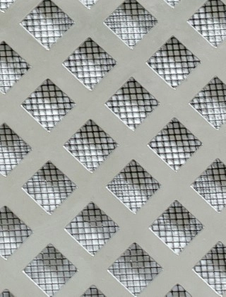 Lattice stainless 2 X 1m with black backing mesh