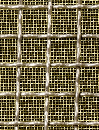 Crimped mesh 1X.665 15 X 15 SS3042.3 SQUAREBRASSmesh
