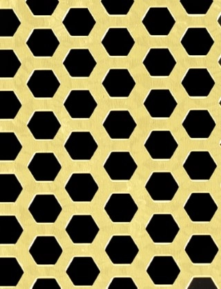 Honeycomb brass 2 X 1m with no backing mesh
