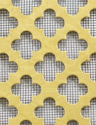 Large Club brass 2 X 1m with black backing mesh cut to size