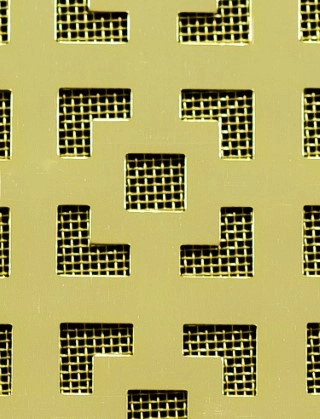 Dymchurch Gold anodised 1X1m with brass backing mesh cut to size