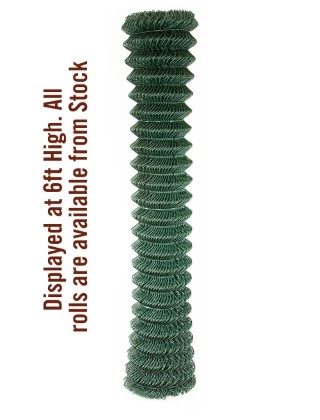 green pvc chainlink 2 x 2 14G 8ft x 12.5m