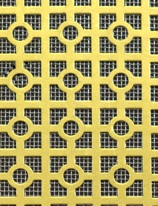 Moroccan brass 2 X 1m with stainless backing mesh cut to size