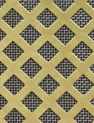 Lattice brass 1X.665m with stainless backing mesh