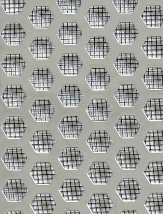 Honeycomb stainless 1X.665m with black backing mesh cut to size