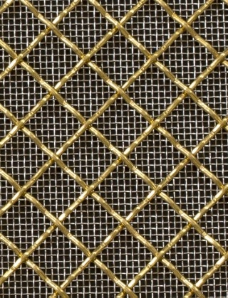 Crimped mesh 2 X 1 10X10 BRASS1.5 DIAMONDSTAINLESS STEELmesh