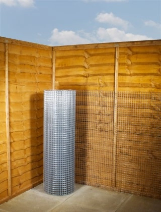 galvanised weld mesh 1 x 1 14G 4ft x 30m