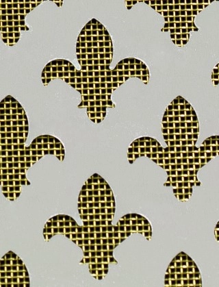 Fleur De Lys Silver anodised 2 X 1m with brass backing mesh cut to size