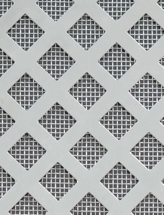 Lattice stainless 2 X 1m with stainless backing mesh