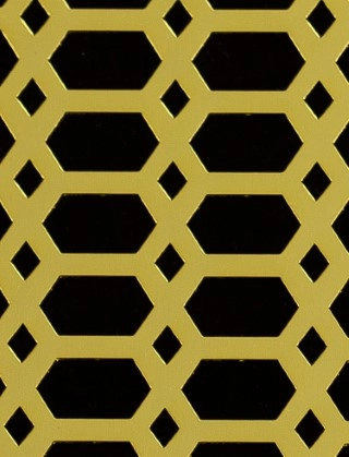 Slot & Diamond Gold anodised 1X1m with no backing mesh