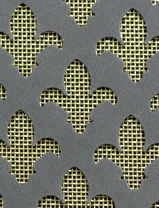 Fleur De Lys pewter 2 X 1m with brass backing mesh cut to size