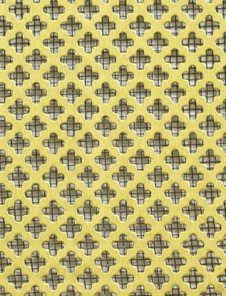 Fancy club brass 1X.665m with black backing mesh cut to size