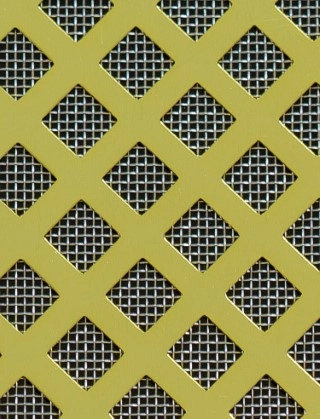 Lattice Gold anodised 1X.665m with stainless backing mesh cut to size