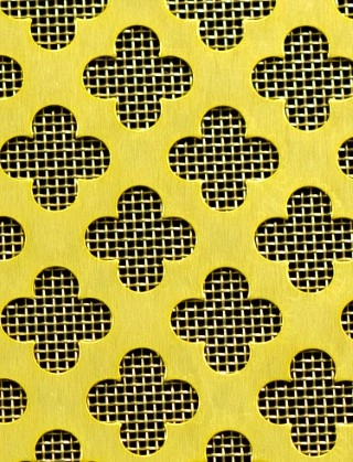 Large Club Gold anodised 2 X 1m with brass backing mesh cut to size