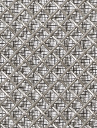 Crimped mesh 1X.665 5 X 5 SS3161.6 DIAMONDBLACKmesh cut to size