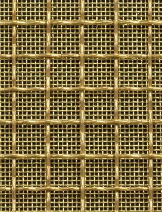 Crimped mesh 2 X 1 10X10 BRASS1.5 SQUAREBRASSmesh