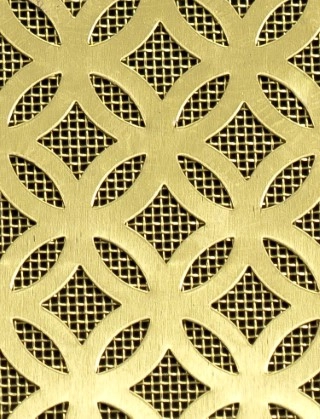 Inner Circle brass 1X1m with brass backing mesh cut to size
