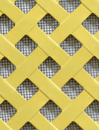 Rye Gold anodised 1X.665m with black backing mesh cut to size
