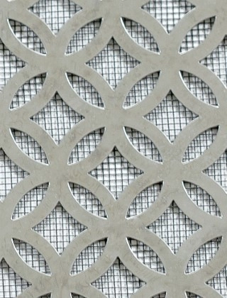 Inner Circle stainless 1X1m with black backing mesh cut to size