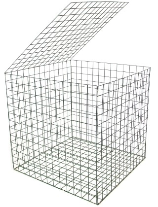 gabion basket Green PE 3mm 1m x 1m x 1m