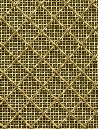Crimped mesh 2 X 1 10X10 BRASS1.2 DIAMONDBRASSmesh cut to size
