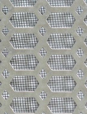 Slot & Diamond stainless 2 X 1m with black backing mesh 0