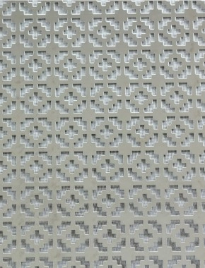 Iden stainless 2 X 1m with black backing mesh cut to size 1